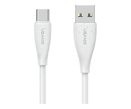 Kabel USAMS Kabel Green Series SJ714 18W 3A USB-A do USB-C 1m biały
